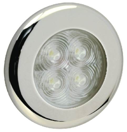 LED Interior Courtesy Light With Both Chrome and White Bezels