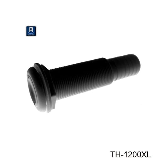 T-H Marine Straight Thru-Hull Connectors - Plastic BLACK