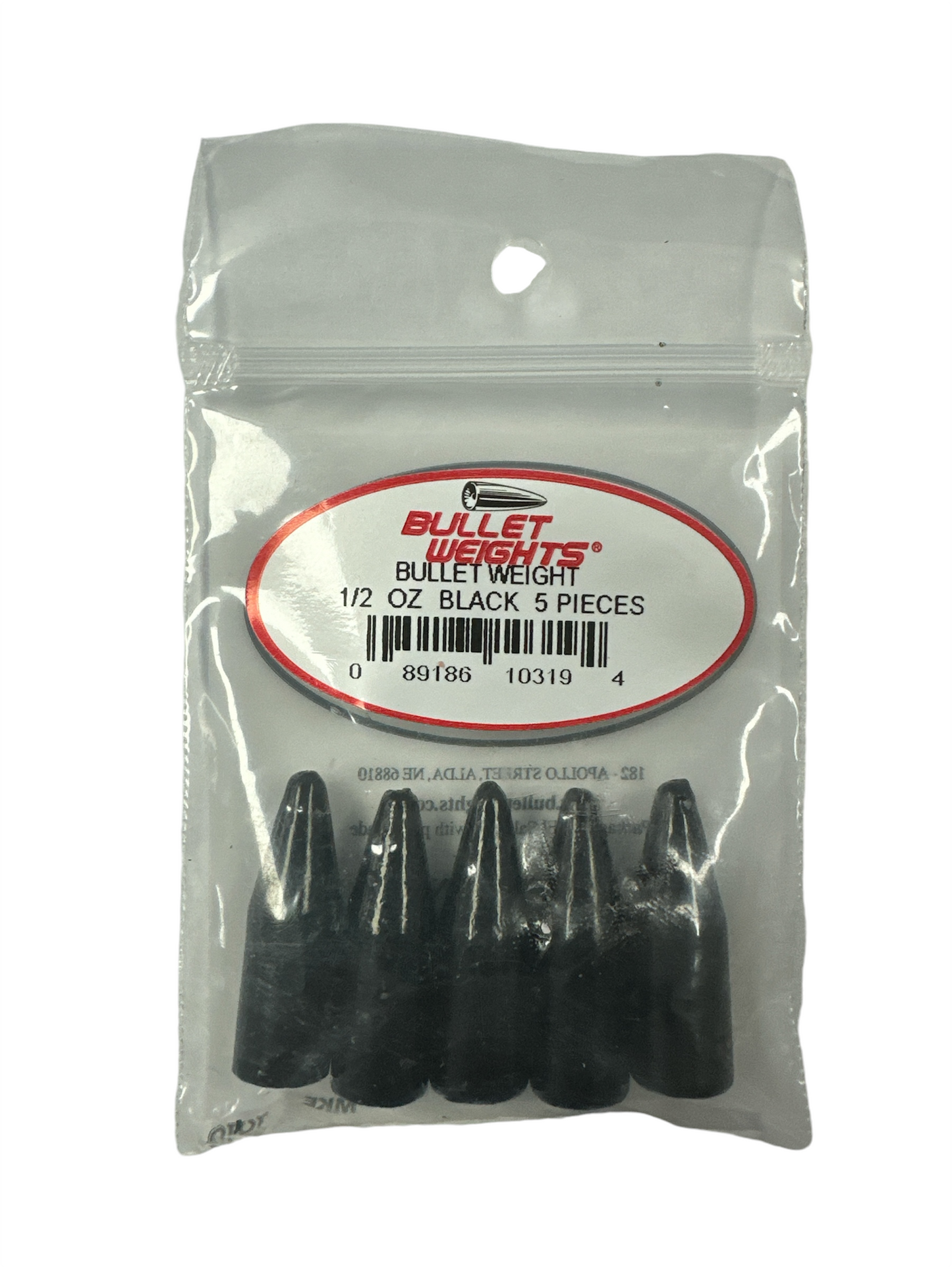 Bullet Weights, Worm Leads 5 Per Bag