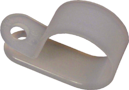 Nylon Cable Clamp - Black and Natural/Clear Color - Each