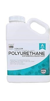 Polyurethane Expanding Liquid Foam 1/2 Gallon KIT, 4 LB Density Polyurethane Foam, Includes 1 Quart of A & 1 Quart Part B, 2 Part Polyurethane Marine Foam