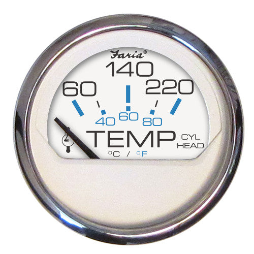 Faria Chesapeake White Stainless Steel Gauges