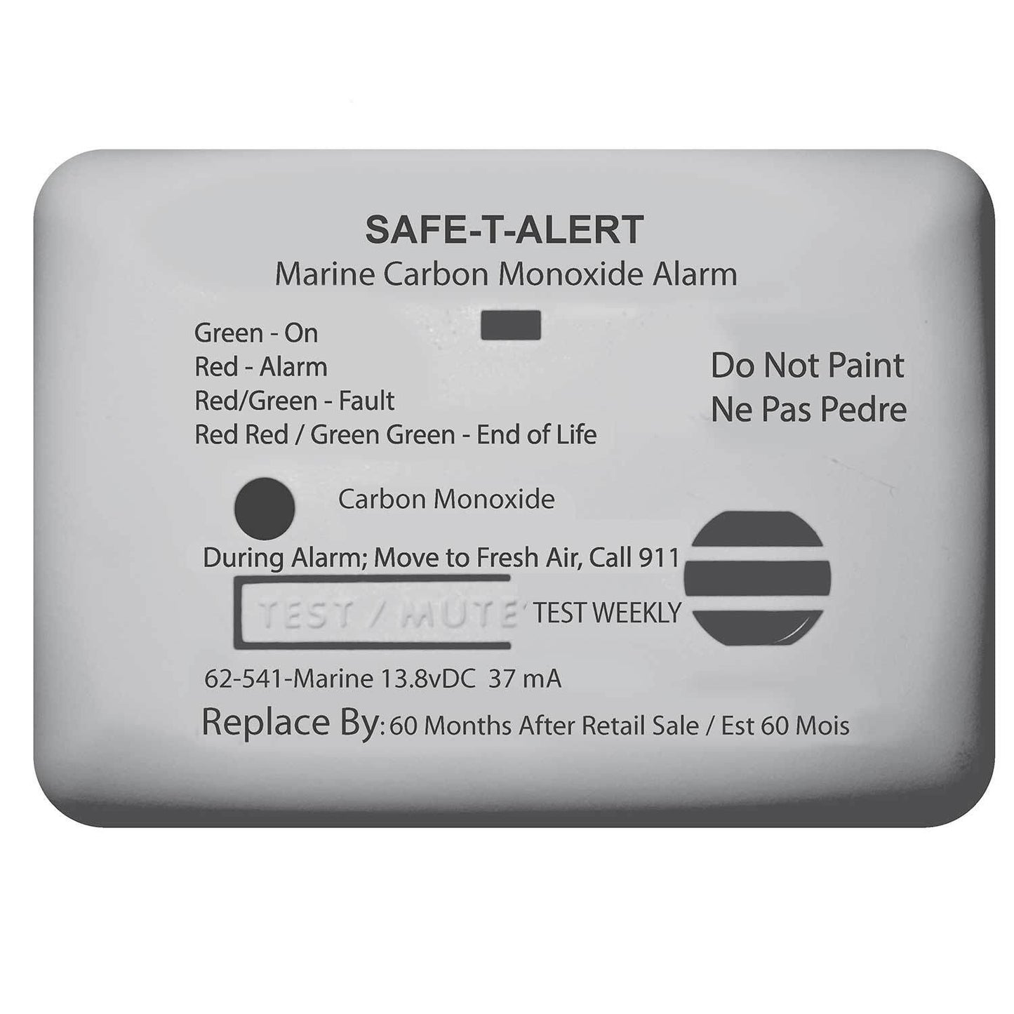 Safe T Alert Carbon Monoxide Detector/Alarm with Relay