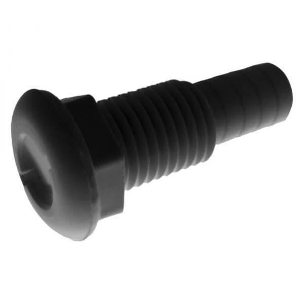 T-H Marine Straight Thru-Hull Connectors - Plastic BLACK