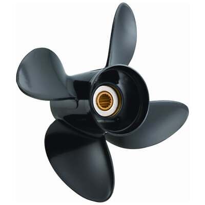 BRP, Johnson/Evinrude, OMC Sterndrive Propellers 15-35 HP • 3” Gearcase (14 Tooth Spline & Thru Hub Exhaust) ALUMINUM 4-BLADE