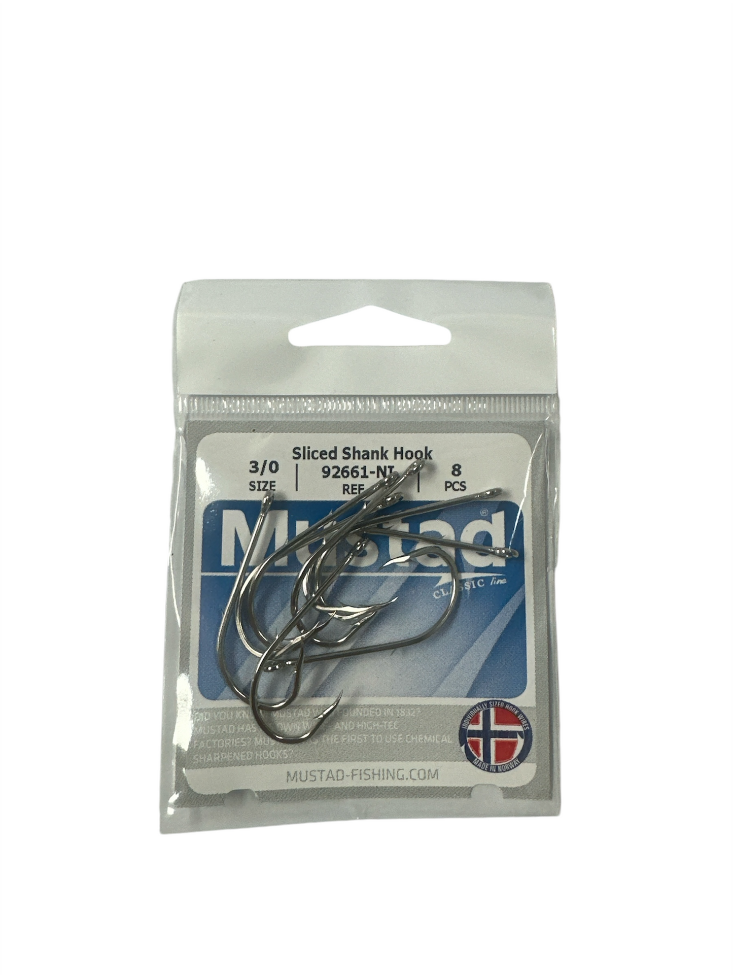 Mustad & Son Americas - Fishing Hooks | 92661-NI | Sliced Shank Hook | Pack: 8PCS.