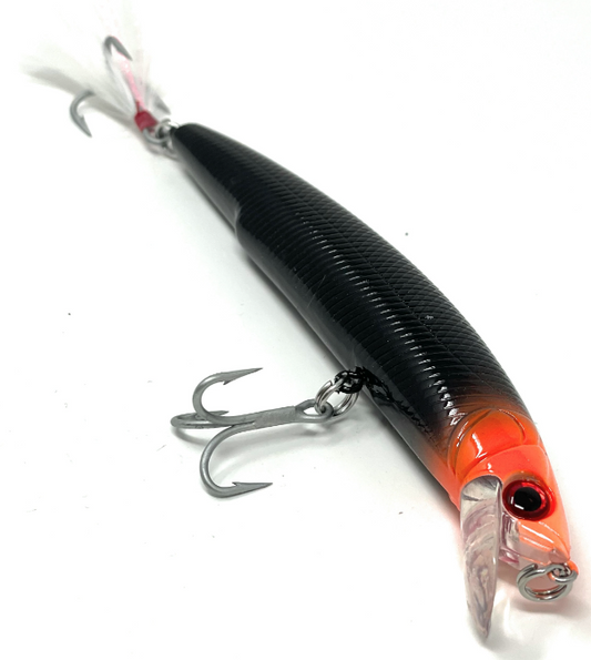 VENSE - PERCHA MONNOW LURE 04# ORANGE HEAD DARK