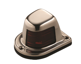 Attwood Side Lights Deck Mount, Stainless Steel - Red