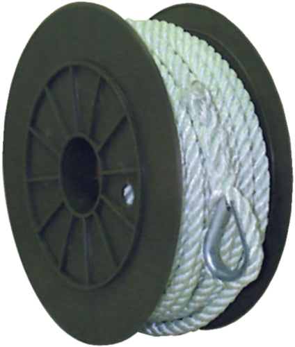 Strand Twisted Nylon Anchor Line - White, 1/2" x 100'