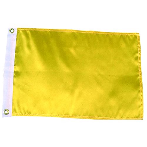 Seachoice - 12" x 18" Nylon Print Dyed Solid Yellow Flag.