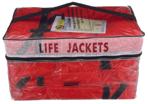 Adult Universal Type II USCGA Life Vests w/Bag, Orange, 4-Pack