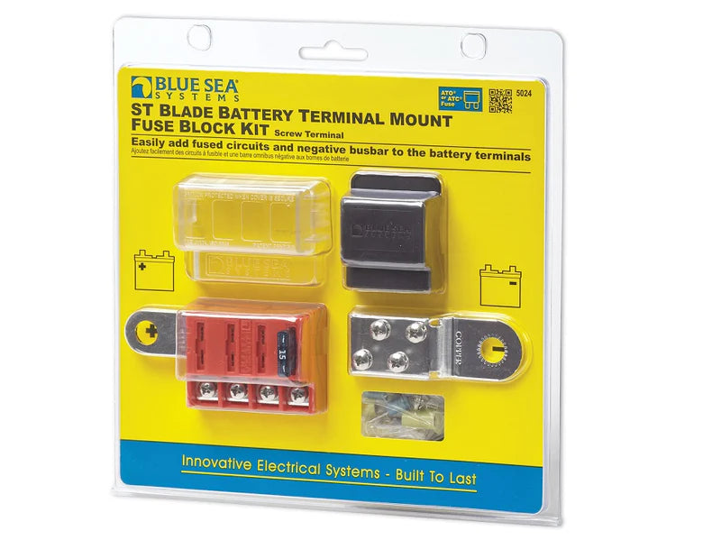 Blue Sea Battery Terminal Mount Fuse Block Kit