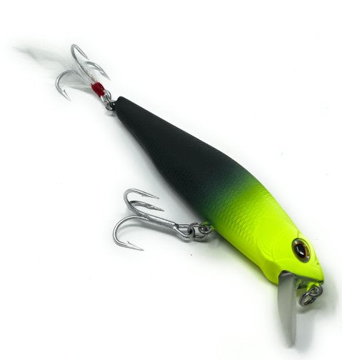 VENSE-SENUELO-PERCHA PRO 100 043 MATTE LIGHTING BLACK-MINNOW LURE