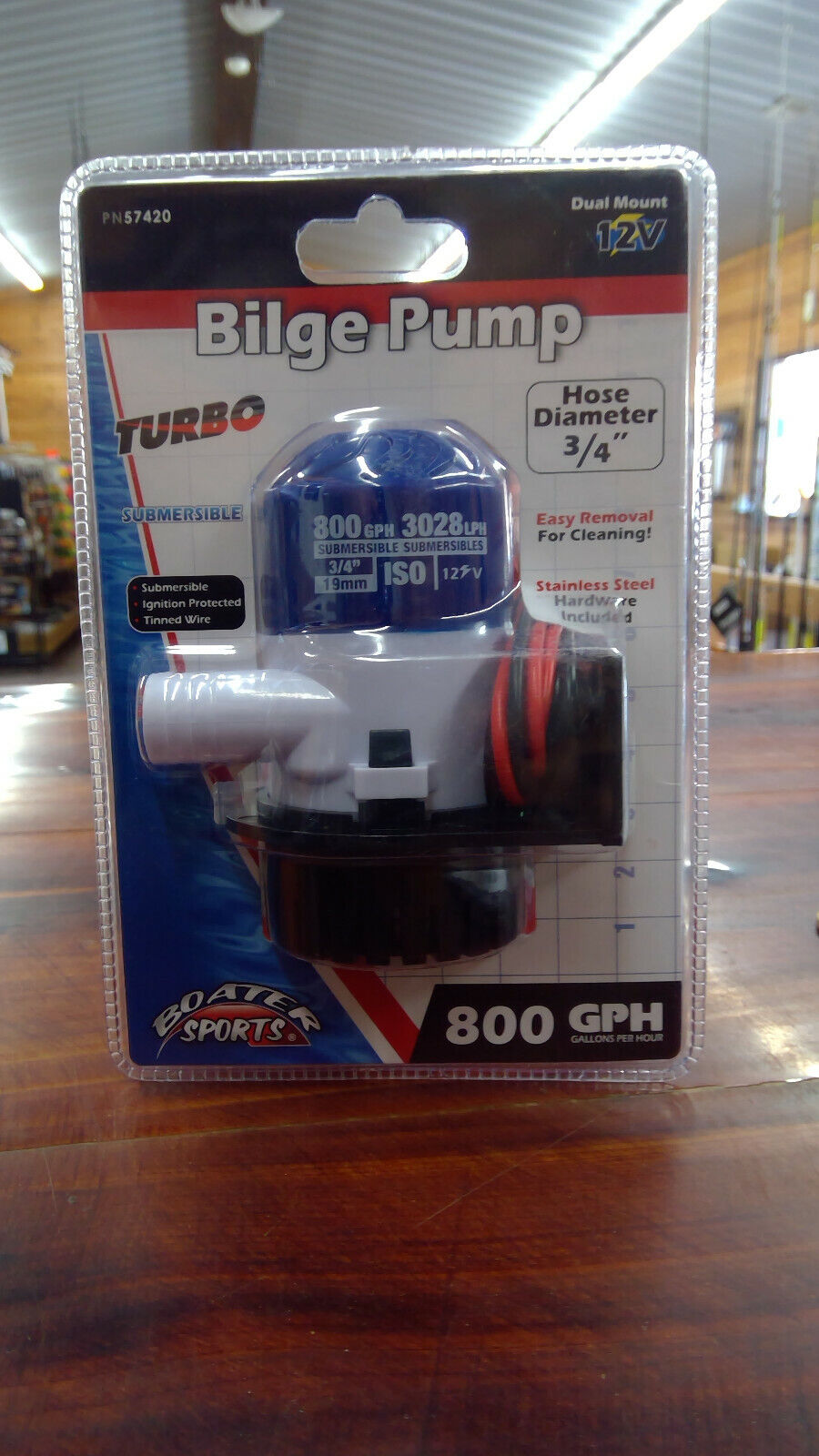 PUMP 800 GPH BILGE PUMP