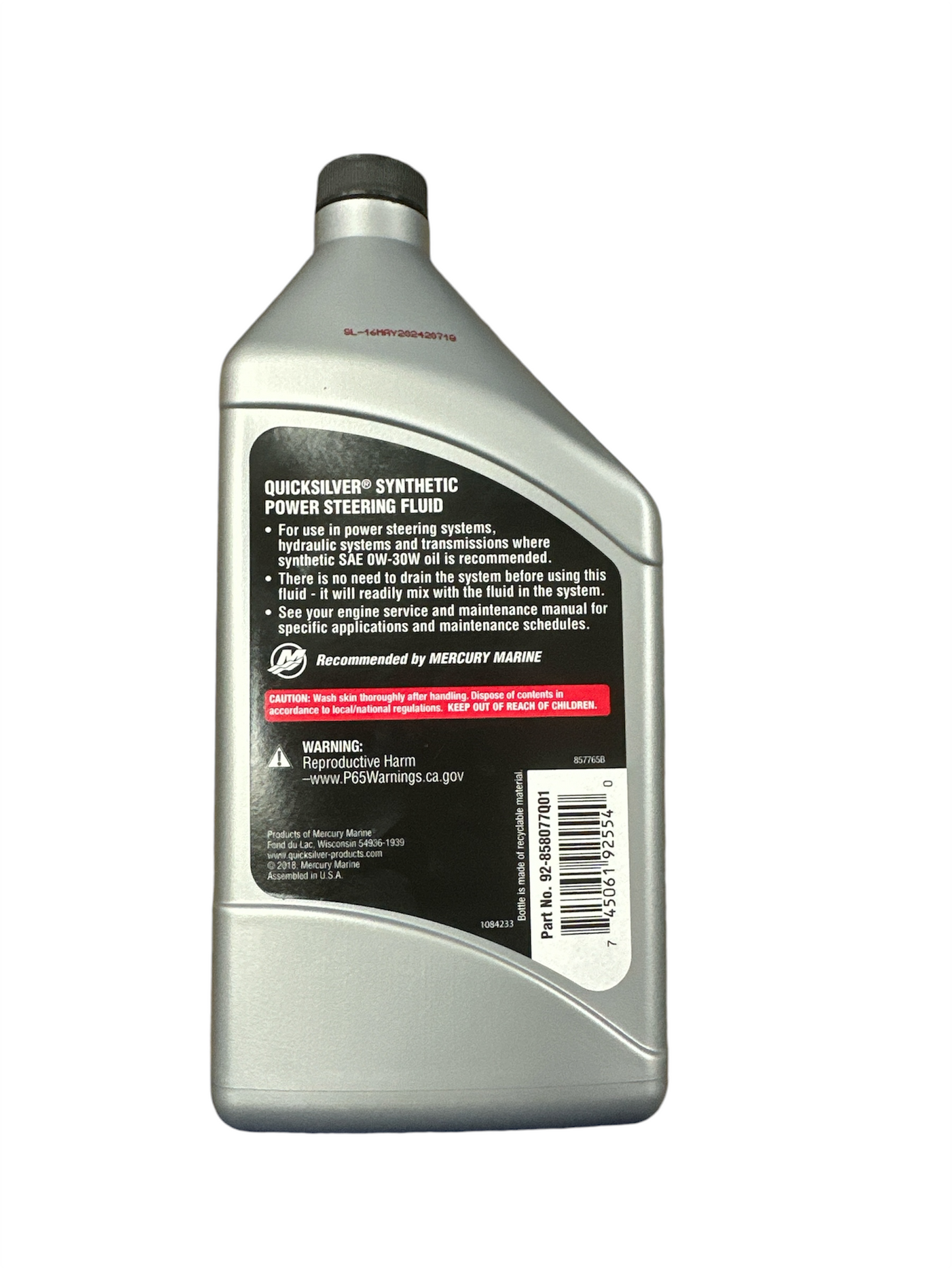 Quicksilver Synthetic Power Steering Fluid