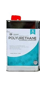 Polyurethane Expanding Liquid Foam 1/2 Gallon KIT, 4 LB Density Polyurethane Foam, Includes 1 Quart of A & 1 Quart Part B, 2 Part Polyurethane Marine Foam