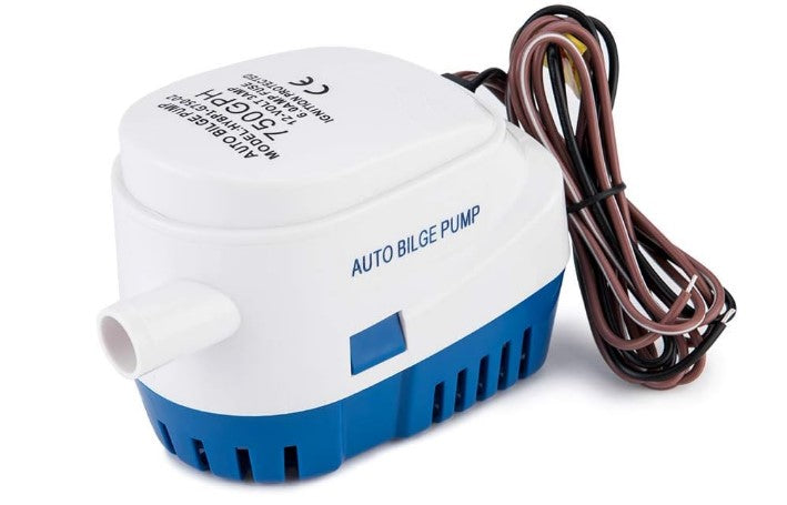 Bilge Pumps-Automatic 12V Submersible with Float Switch 750GPH (A)