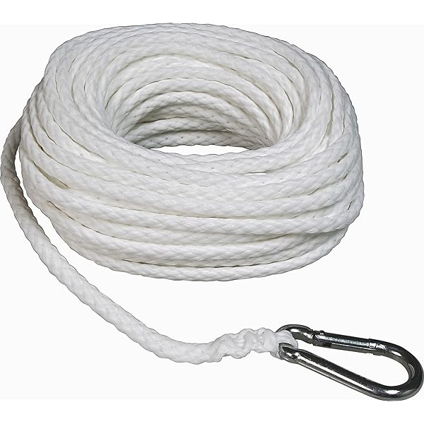 Marpac Braided Polypropylene Anchor Line with Zinc-Plated Hook