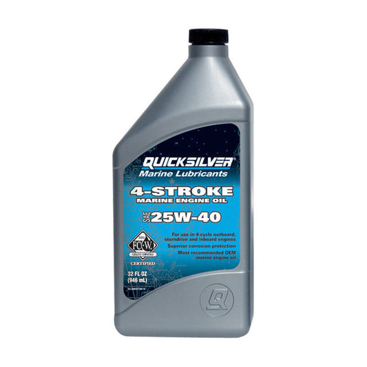 Premium SAE 25W-40 4-Stroke Marine Engine Oil, 1 Quart