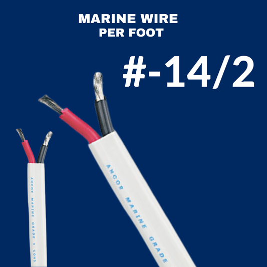 Cable 14/2 RD-BK White Flat by Foot