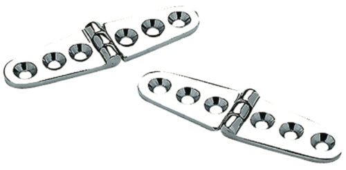 Chrome Plated Brass Strap Hinges (6”x1 1/8)