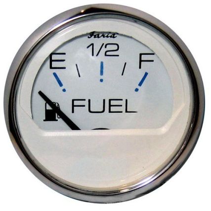 Faria Chesapeake White Stainless Steel Gauges