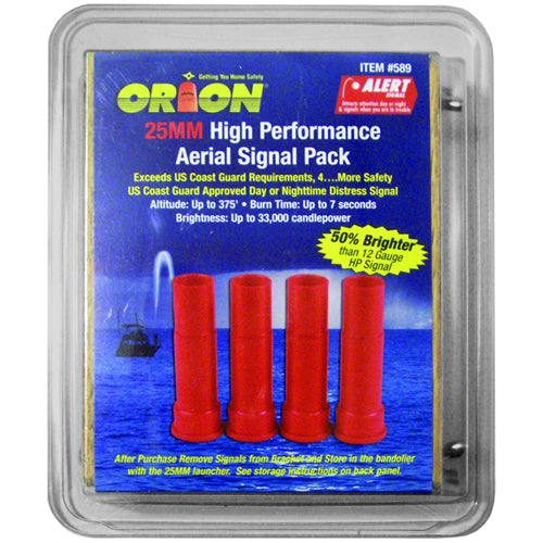 Orion 25mm High Performance Red Aerial Signals (4 Pack)