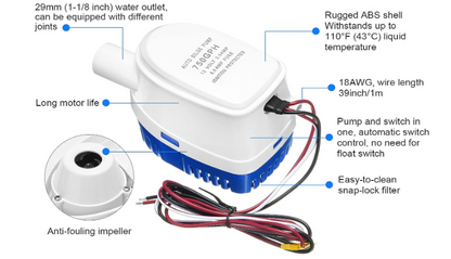 Auto Bilge Pump 12V Submersible (A)