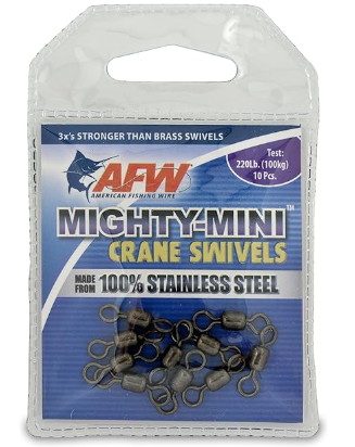 AFW-#7 SS SWIVELS BLK 180LB 10PCS