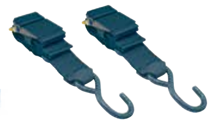 Adjustable Transom Tie Down with S-Hooks