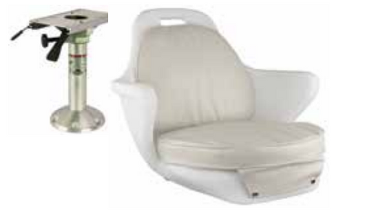 Springfield Ladder Back Pilot Chair with 15” Pedestal and Slide