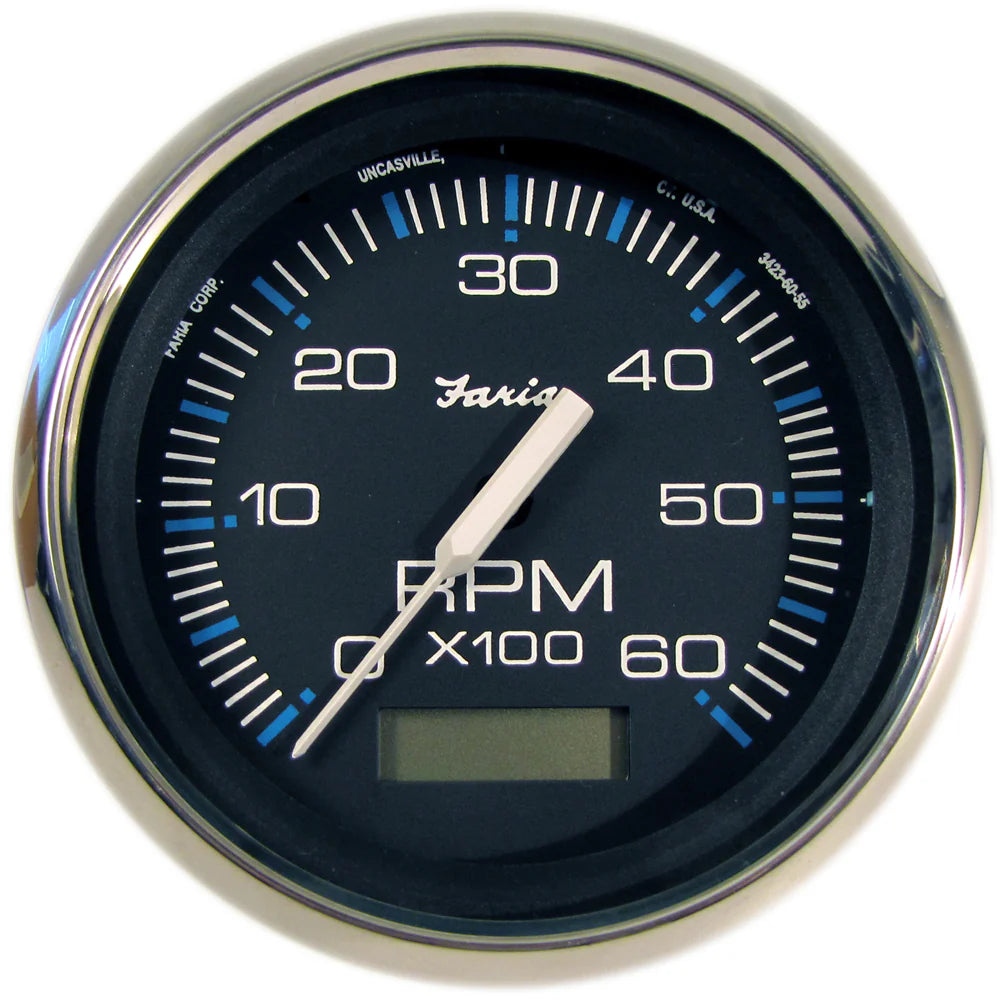 Faria Chesapeake Black Stainless Steel Gauges