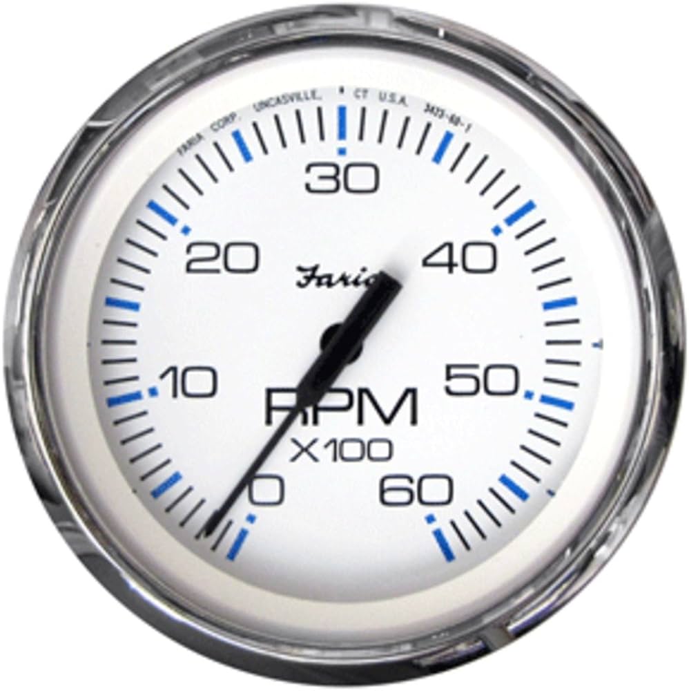 Faria Chesapeake White Stainless Steel Gauges