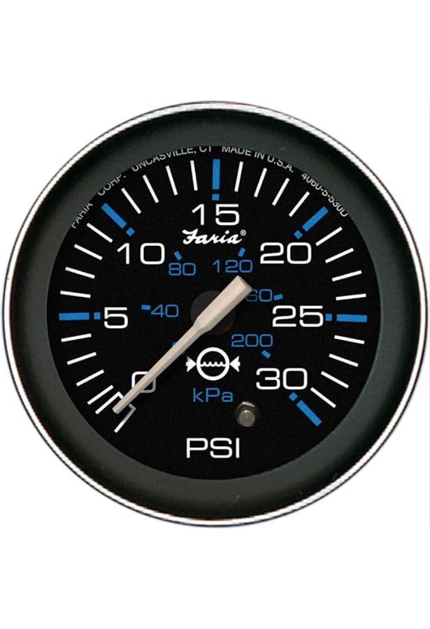 Faria Chesapeake Black Stainless Steel Gauges