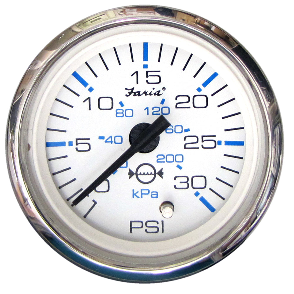 Faria Chesapeake White Stainless Steel Gauges