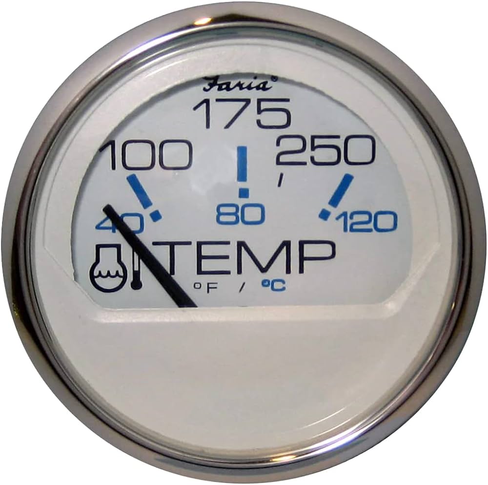 Faria Chesapeake White Stainless Steel Gauges