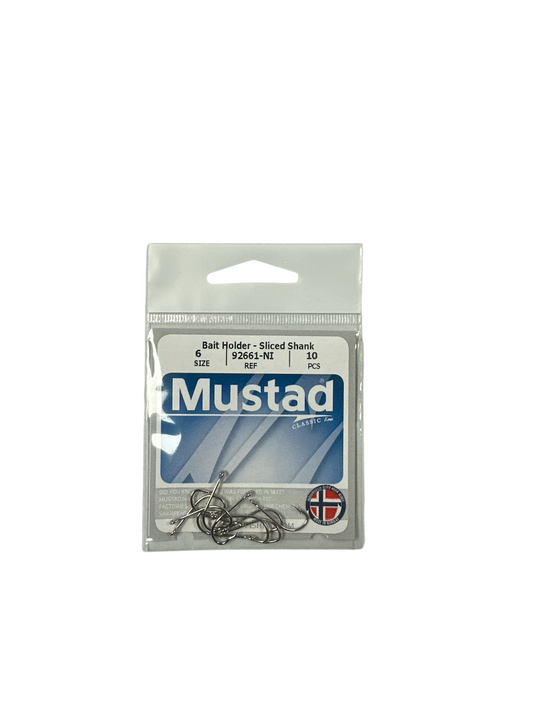 Mustad & Son Americas - Fishing Hooks | 92661-NI | Bait Holder - Slide Shank | Pack: 10PCS.