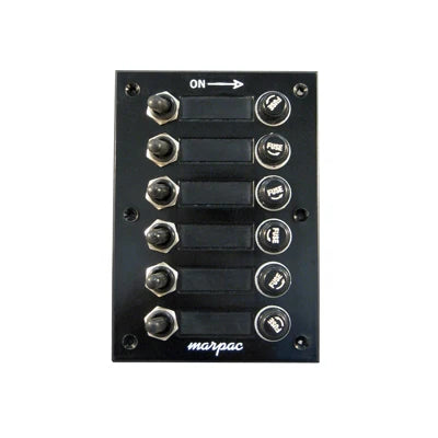 Marpac Fused Switch Panel with Toggle Boot Seals