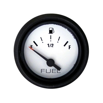 Fuel Gauge Black W/ White Face