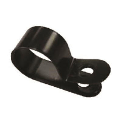 Nylon Cable Clamp - Black and Natural/Clear Color - Each