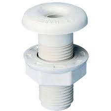 Forespar Thru-Hull Connectors - Plastic 251 SERIES - FULL THREADED/MUSHROOM HEAD