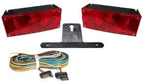 Submersible Low Profile Trailer Light Kit Over 80” Wide Trailer