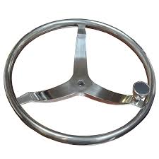 Marpac Stainless Steel Steering Wheels with Control Knob STEERING WHEEL ONLY (WITHOUT CAP NUT)