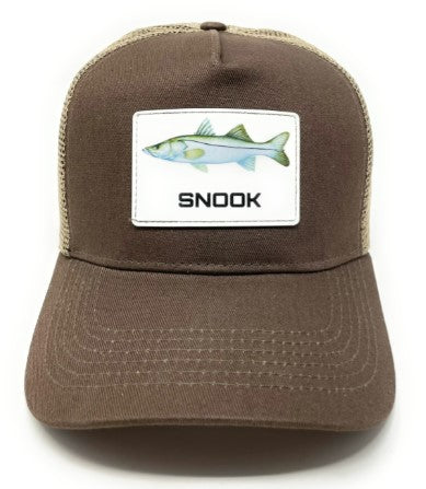 VENSE-HAT/CAP RUBBER PATCH SNOOK-BROWN