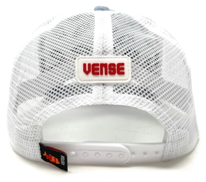 VENSE-HAT/CAP FLAT RUBBER PATCH TARPON-WHITE/LIGHT BLUE