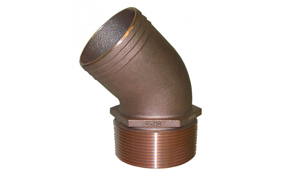 Groco PTHD Series NPT Standard Flow Pipe to Hose Elbows