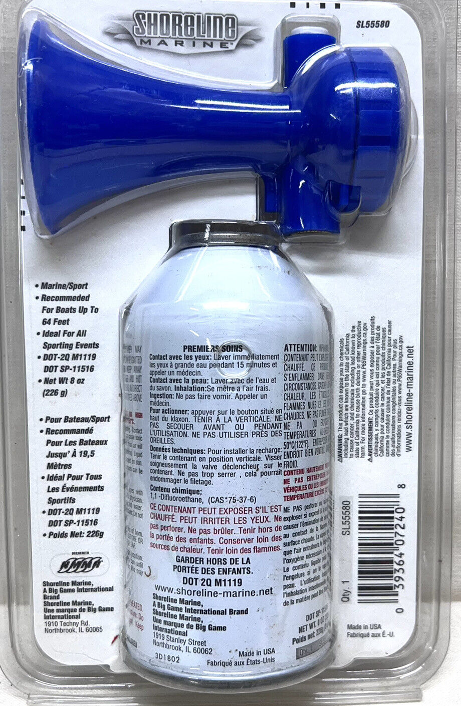 Shoreline Marine SL55580 Air Horn 8oz