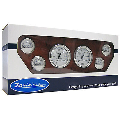 Faria Dress White Gauges INBOARD BOXED SET INCLUDES: