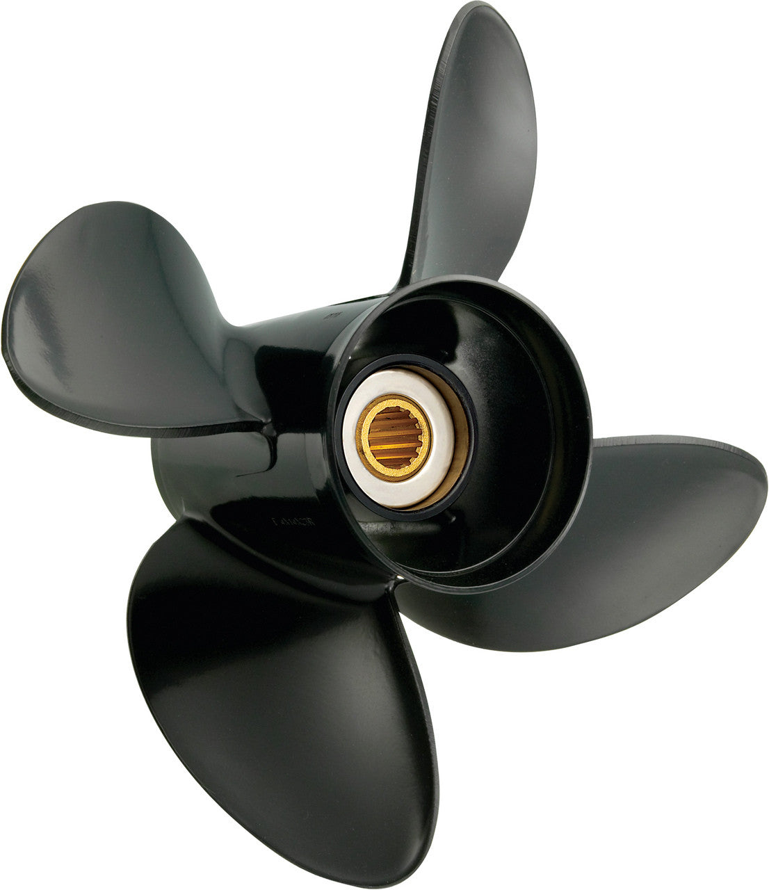 8-20 HP • 2-1/2” Gearcase (8 Tooth Spline & Thru Hub Exhaust) ALUMINUM 4-BLADE - HIGH THRUST PROPELLER