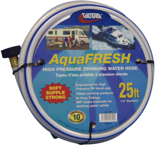 AquaFresh Drinking Water Hose, 1/2" x 10' White